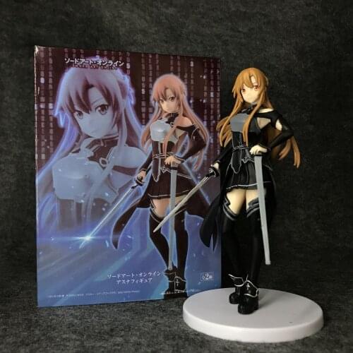 Anime Sword Art Online SAO Asuna Pre-painted PVC Action Figure Collection Model Toys Doll 18cm