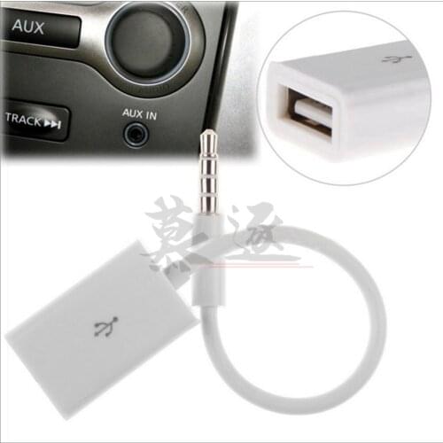 Jack 3.5 AUX Audio Plug To USB 2.0 Converter Aux Cable Cord For Car MP3 Speaker U Disk USB flash drive Accessories 3.5mm