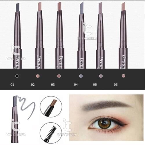 ICYCHEER Makeup Dual Head Eyebrow Automatic Pen (6 Colors Can Choose) Waterproof Makeup Paint Eye Brow Pencil Cosmeitcs Brow