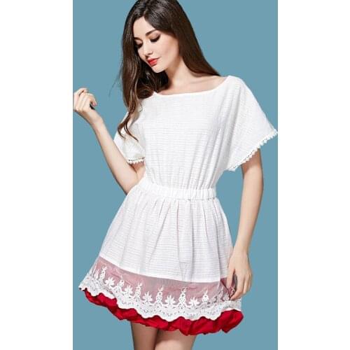 Free Shipping ! Fashion 2017 Spring Summer Fashion the Back Deep V-neck Sexy Short Hem Slim A-line Dresses
