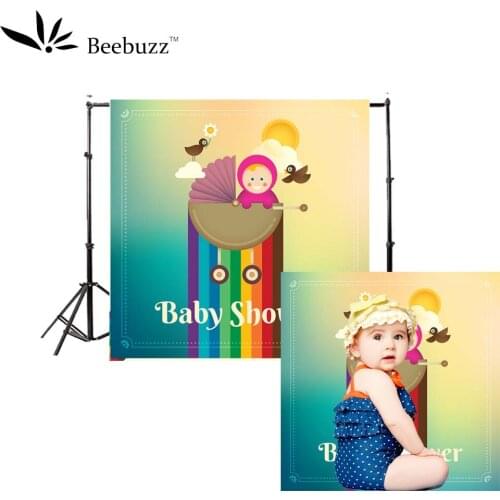 Children cartoon rainbow sun white cloud background photography studio photophone baby shower alphabet pink kids background