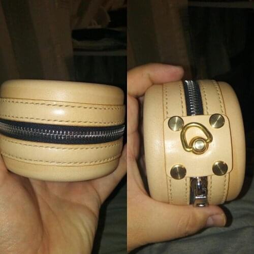 Designer leather craft template coin case round cake macaron shape modeling fixed plastic nylon mould