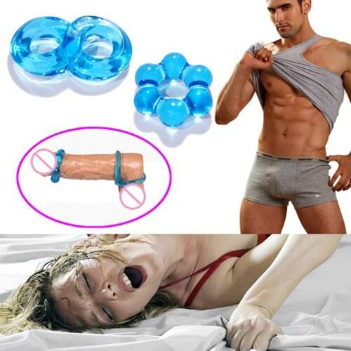 Male Masturbation Delay Ejaculation Cock Ring Penis Ring Male Chastity Device Elasticity Erotic Sex Toys For Men