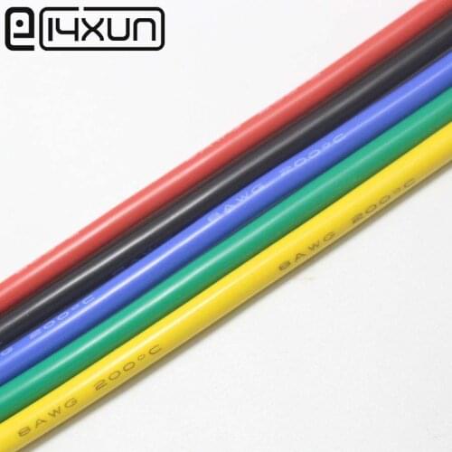 2metre 190A Silicone Wire 8AWG Flexible Cable 8.3mm2 Soft High Temperature Tinned copper for High current plug lithium battery