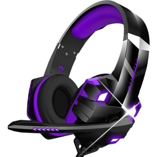 PYTHON FLY Game Headsets 7.1 CH Surround Sound Stereo LED Lights With Noise Cancellation Microphone For PC PS5 PS4
