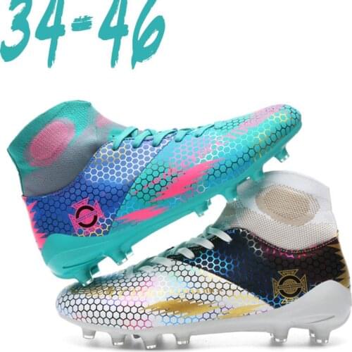 Famous Designer 2021 futsal football shoes indoor adult football shoes mens new student competition high-top football shoes