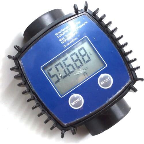 K24 adjustable Digital Turbine Flow Meter for Diesel oil, kerosene, chemicals, gasoline, methanol, water, urea, etc. 10-120L/Min