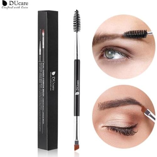 DUcare 2 in 1 Eyelash Eyebrow Brush Double Head Brush Professional Cosmetics Beauty Tools Eyebrow Comb Makeup Brushes 1-3 pcs