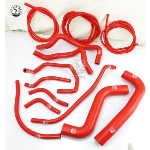 Silicone Radiator Hose Kit Fit + Vacuum Hose Kit For TOYOTA Vios 1.5 2004- (10pcs) RED/BLUE/BLACK