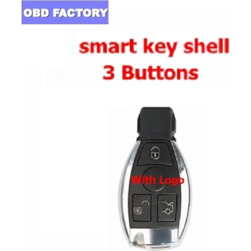 Smart Key Shell 3 Button For Benz V1.5 PCB Remote Key Chip Improved Version Smart Key Shell With Logo Can exchange MB BGA token