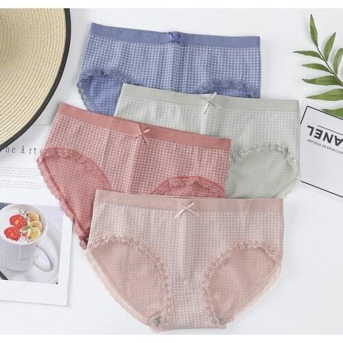 Lace Womens Panties Seamless Underwear Female Silk Briefs Underpants Lady Panty Woman Sexy Lingerie Clothes Underwear Women