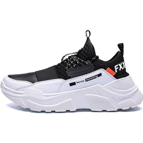 Mens running shoes new platform outdoor sports fashion trendy sneakers white jogging shoes