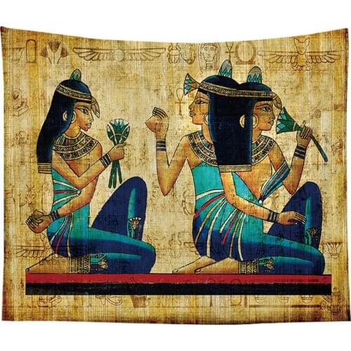 Ancient Egypt Art Painting Tapestry Wall Hanging Old Culture Printed Hippie Retro Egypt Tapestry Wall Cloth Home Decor Tapestry