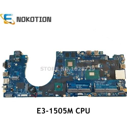 NOKOTION CN-0CMN4N 0CMN4N CMN4N CDP80 LA-E152P For Dell Precision 3520 motherboard E3-1505M CPU 3.0GHz Quadro M620+HD630 GPU