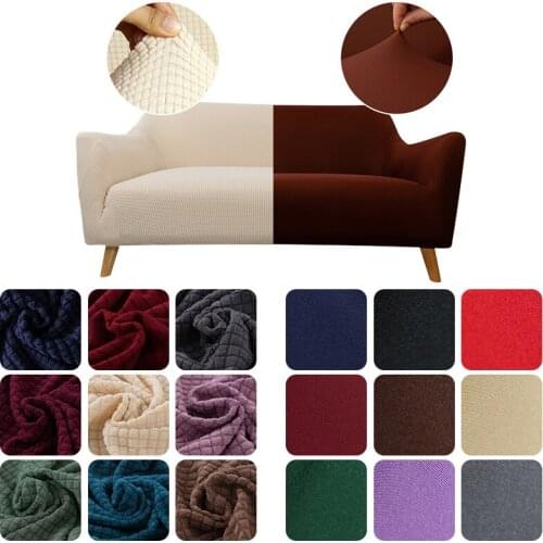 Solid Color Multi-function High Quality Stretchable Elastic Sofa Covers for Living Room L Shape for Corner Sofa Cover Adjustable