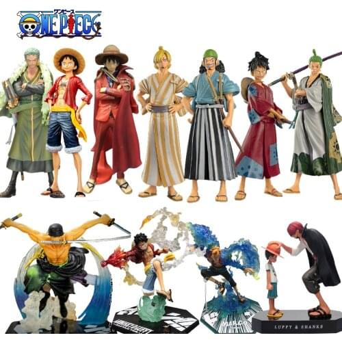 One Piece Anime Figure Monkey D Luffy Shanks Zoro Usopp Sanji Action Figma Marco Model PVC Collectible Doll Figure Juguetes Doll