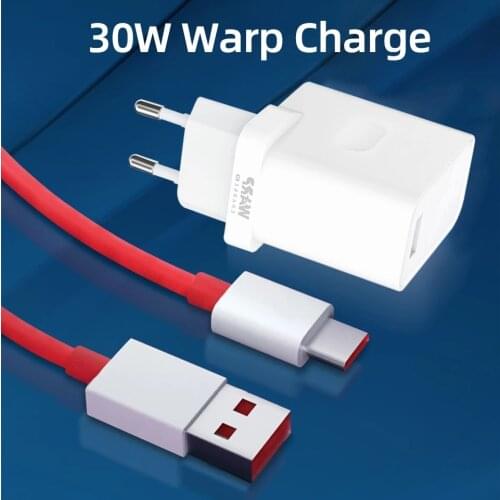 Original 30W Charger for OnePlus Warp Charge 30 Dash Charger for Oneplus 8 Pro 7t 7 8 6t One Plus Nord N10 5G Fast Phone Adapter