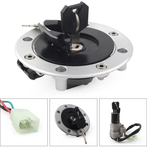 Motorcycle Ignition Switch Assembly Fuel Gas Cap Seat Lock Set w/ Keys For Suzuki GSXR1000 SV650 TL1000R GSF1200 GS500 RGV250
