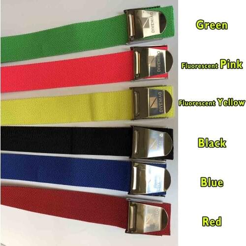 SCUBA diving belt 5cm colorful webbing belt with buckle for SCUBA diver freediving spearfishing equipment black DIVEMIAO