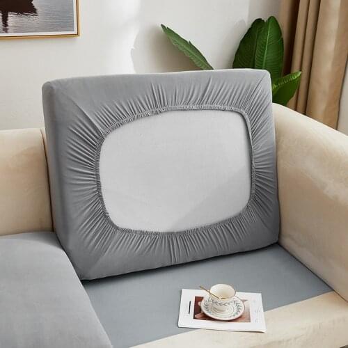 Solid Color Slipcover Sofa Seat Cushion Cover Sofa Covers for Living Room Removable Elastic Seat Chair Cover Furniture Protector