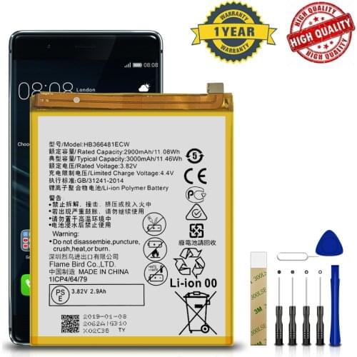 3000mAh HB366481ECW-11 Replacement Battery For Huawei Y6 Prime 2018 ATU-L30 ATU-L31 ATU-L42 Batterie