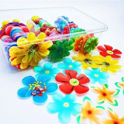 Mixed Butterfly Edible Glutinous Wafer Rice Paper Cake Cupcake Toppers For Cake Decoration Birthday Wedding Cake Tools