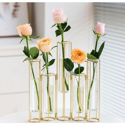 Glass Flower Vase Hydroponic Vase Home Living Room Decoration Desktop Ornaments Nordic Creative Plant Vase Flower Pot Table Art