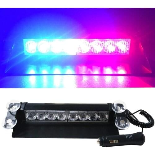 8 LED Strobe Police Light 12V 8W Car Truck Motorcycle Flashing Emergency Warning Rear Tail Brake Stop Led Lights Lamp