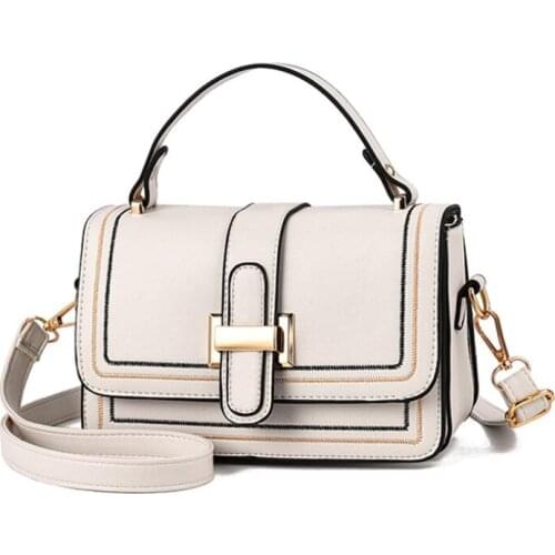 New Fashion Flip Messenger Bag All-match One Shoulder Small Square Bag Lock Female Bag Superior Quality Small Handbag