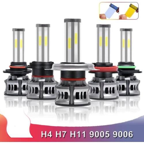 LED 3000K 6500K 8000K H4 H7 H8 H11 H9 9006 HB4 HB3 Mini Car Headlight Bulbs H13 9007 9004 LED Lamp 6Sides16000LM Auto Fog Lights