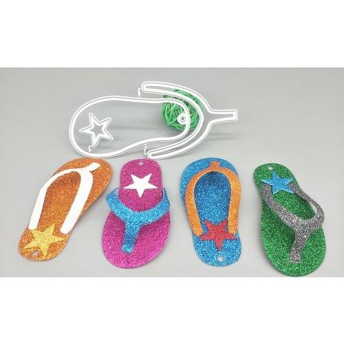 Slipper chinela baboosh loafer keychain pendant metal cutting knife mold, scrapbook, photo album, greeting card, DIY decoration