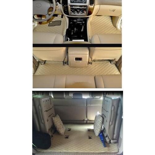 Custom special carfloor mats + trunk mat for Toyota Land Cruiser 100 7 seats 2007-1998 waterproof durable carpets for LC100 2004