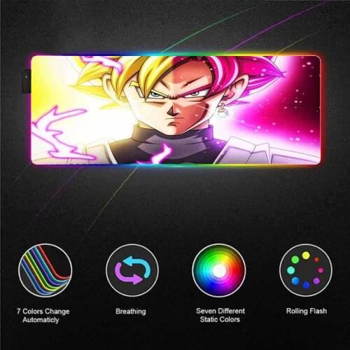 XGZ Anime RGB Gaming Mouse Pad Computer Notebook LED Backlight Large Mouse Pad PC Office Youth Keyboard Desk Mat