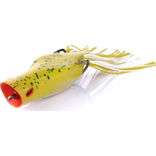 YUZI 1pc 7cm/14g soft ray frog popper fishing lures isca artificial hooks wobbler bait carp fishing pesca fishing tackle