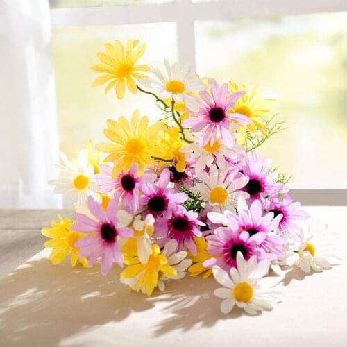 Zakka fresh simulation Dutch chrysanthemum flower arrangement shop window creative display props milk tea shop desktop