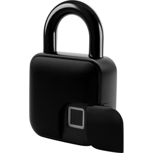 Fingerprint Padlock, Smart Keyless Security Lock Gym Lock IP65 Waterproof Anti-Theft USB Rechargeable for Cabinet, Suitcase