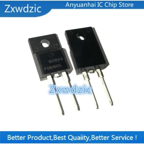 Zxwdzic 10pcs new imported original F08H60S FFPF08H60STU FFPF08H60S TO-220 fast recovery diode 8A 600V