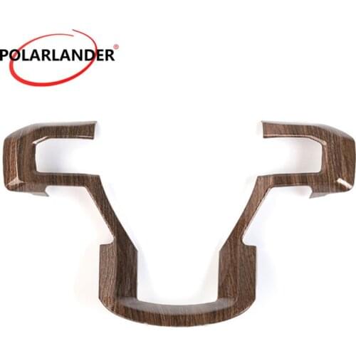 Steering Wheel Bezel Decorative Trim For 2015 2016 2017 Ford F150 F250 F350 Super Duty 6 Colors Fashion Carbon Fiber Grain 1 PC