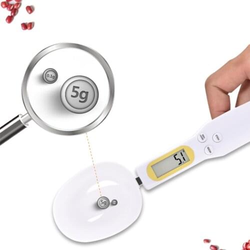 1Pc Kitchen Scale Spoon Scale Electronic Digital Food Scale Stainless Steel Weighing Scale LCD High Precision Measuring Tools