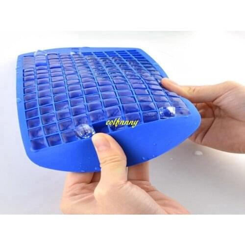 200pcs/lot Fast shipping 160 Grids DIY Creative Ice Cube Mold Silicone Ice Tray 1cm Square Shape Fruit Ice Cube Maker