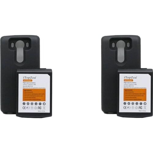 2x 9700mAh BL-45B1F Extended Battery For LG V10 BAK-110 F600 H901 VS990 H960A LS992 H968 H961N H900 With Protective TPU Case