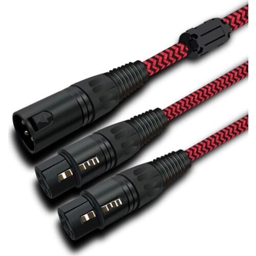 XLR Male to 2x XLR Female 3 Pin Jack Audio Cable For Mixing Console Amplifier Microphone 2 XLR Adapter Wire Cords 1m 2m 3m 5m
