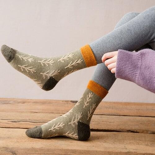 5 Pairs High Quality Women Cotton Socks Harajuku Casual For Ladies Winter Warm Cute Color Matching Set Pack Lot Gifts Crew Socks