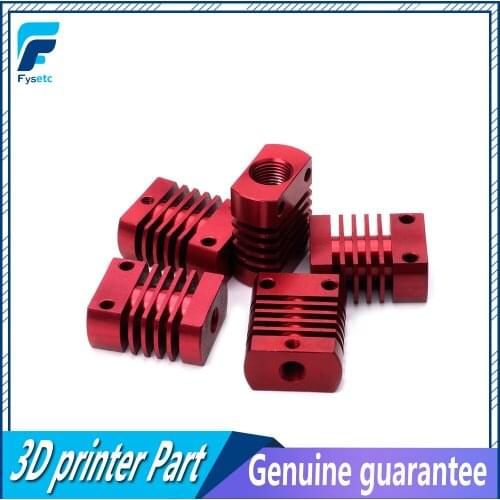 5pcs/lot 3D Printer Red MK10 V6 Heat Sink Radiator Fit 22mm Cooling Fan Aluminum Fins With Size 27x22x12mm Hot For CR8/CR10