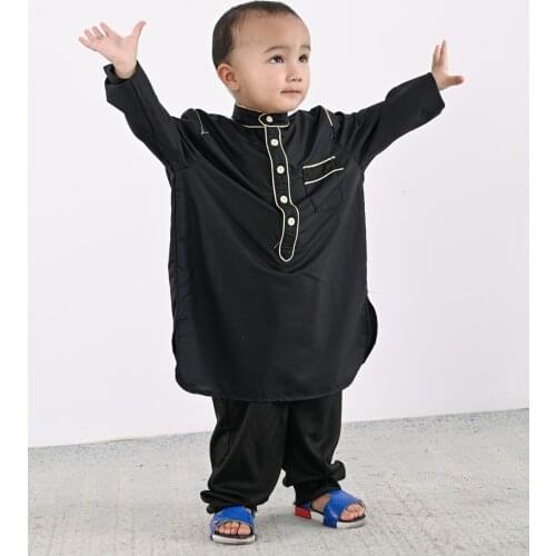 Abaya Dubai Homme Kids Arabic Pakistan Saudi Arabia Muslim Dress Sets Oman Islamic Clothing Caftan Marocain Ropa Arabe Children