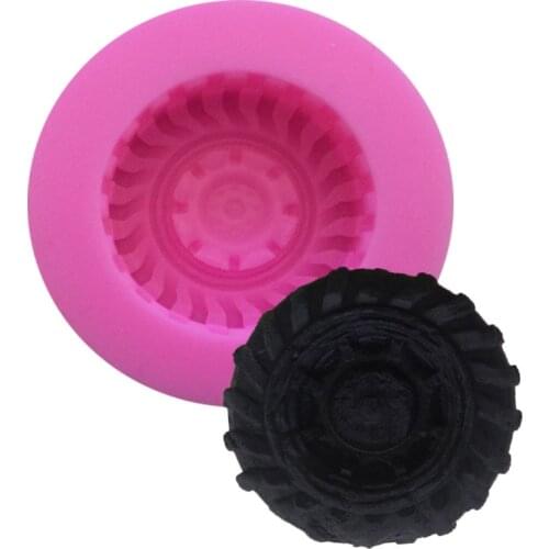 Car Tire Liquid Silicone Flip Sugar Cake Mold M128