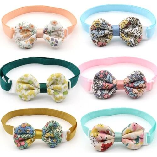 50/100 Pcs New Pets Dog Accessories for Small Dogs Floret Bowknot Cat Dogs Pet Bows Tie Adjustable Dogs Collar Pet Bowties