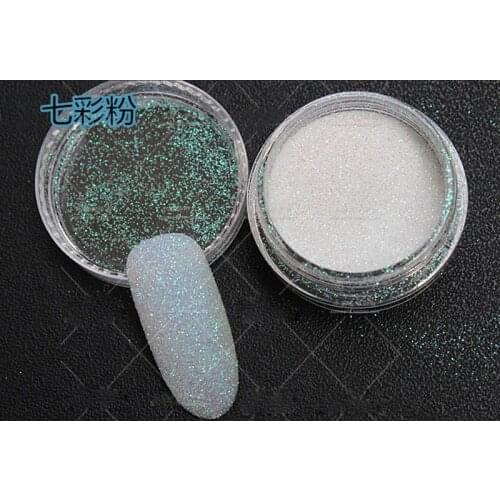 White Iridescent Colorful Transparent Rainbow Pink AB Glitter 0.2mm Nails Art Manicure UV Tip Powder Dust Decoration