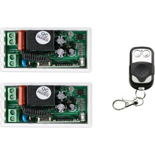 220 v 1 ch RF wireless remote control switch 2* receiver+1 * transmitter Simple connection metal remote control