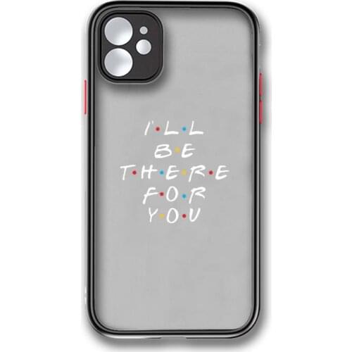 Cartoon funny Clip Art Friends TV Show Phone Case Colorful Bumper Trasparent For iPhone 12 11 Pro Max XR X XS 7 8 Plus Cover